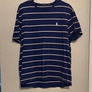 Polo by Ralph Lauren Blue and White Striped Tee